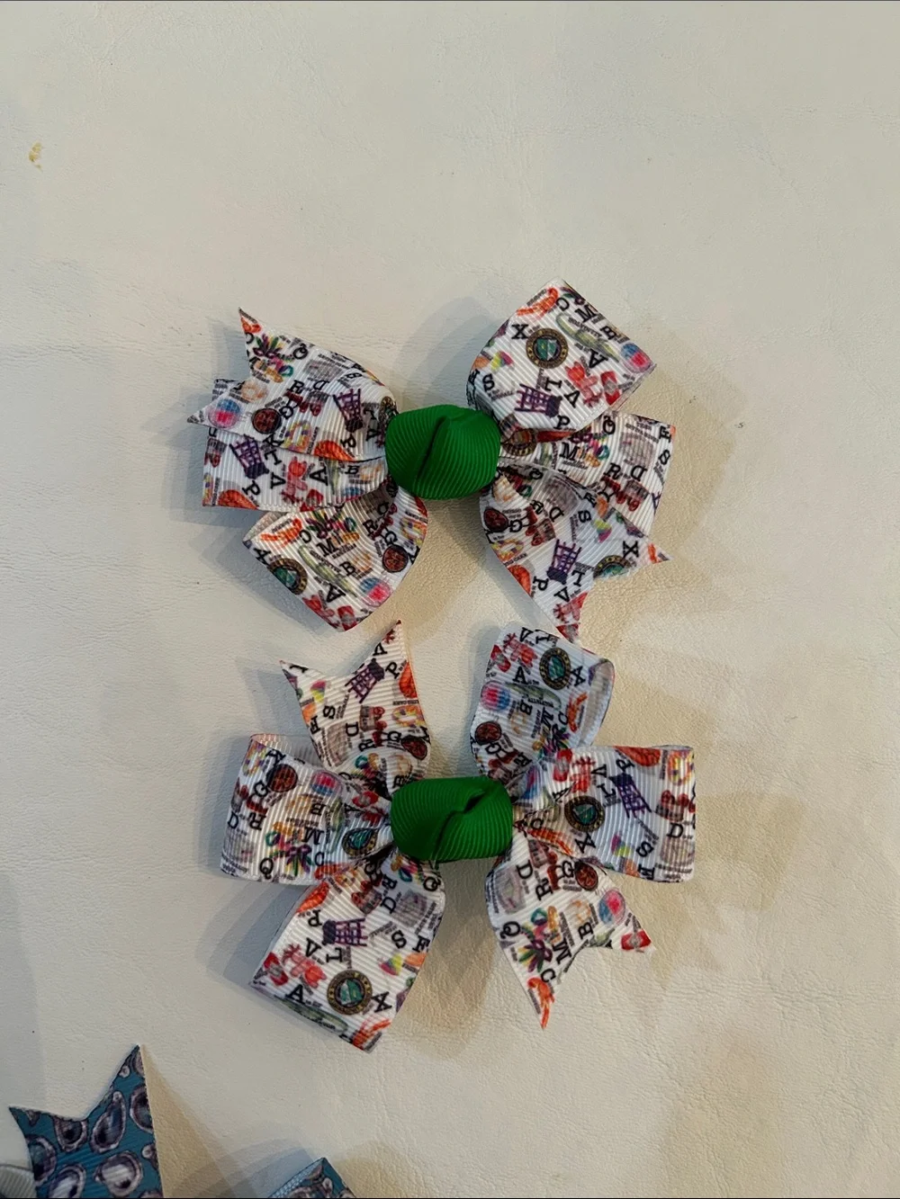 Louisiana Themed Mini Hair Bow Clips Bundle
